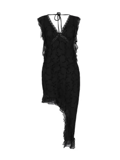 Faina Damen Kleid in schwarz - Länge: mittel