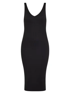 Faina Damen Kleid in schwarz - Länge: mittel