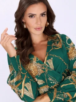Faina Damen Kleid in türkis - Länge: mittel