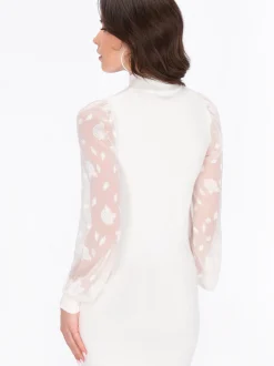Faina Damen Kleid in weiß - Länge: mittel