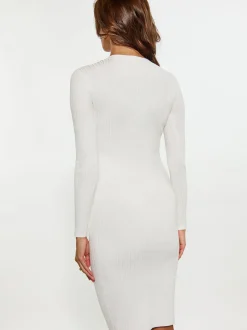 Faina Damen Kleid in weiß - Länge: mittel