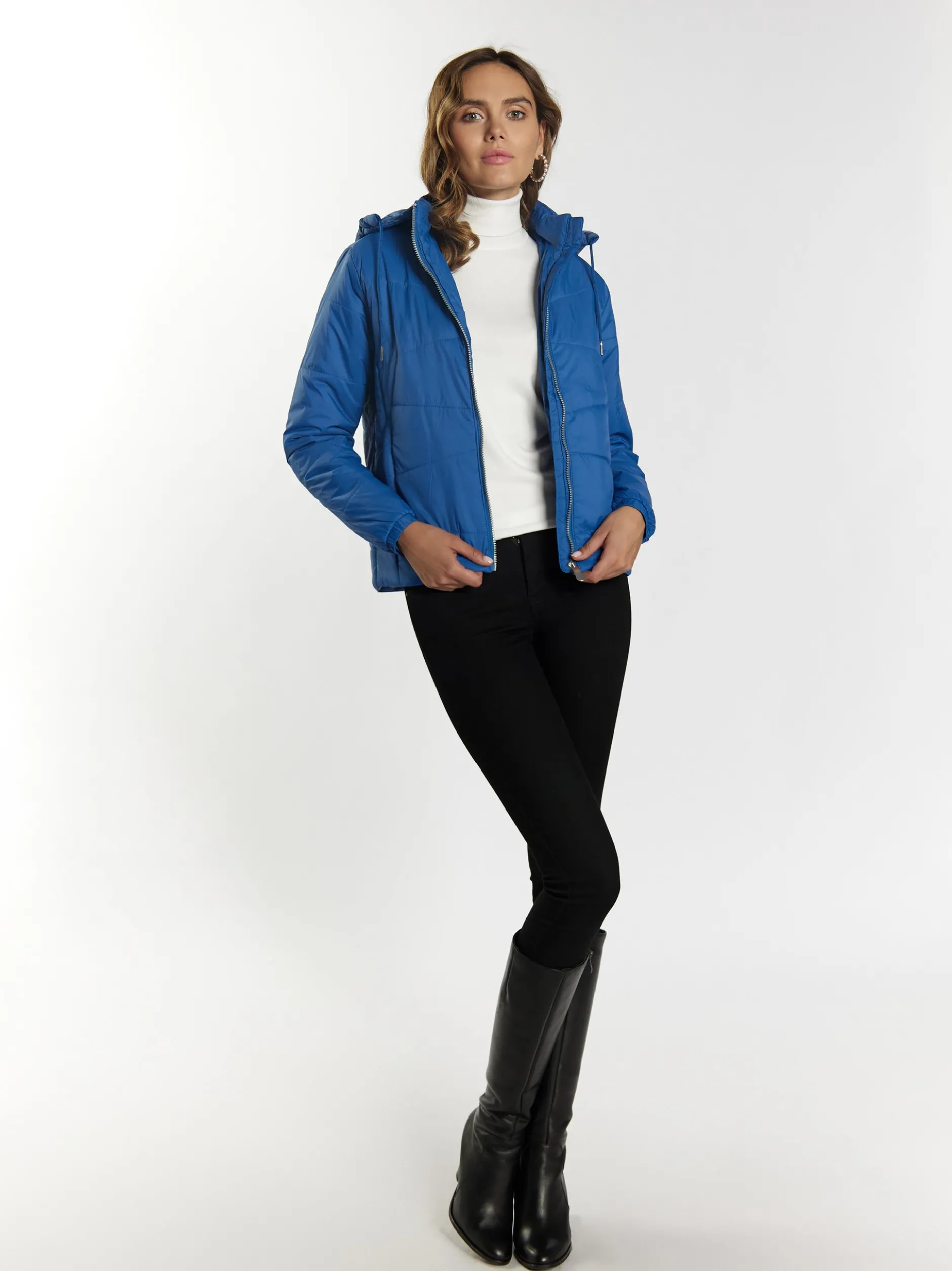 Faina Damen leichte Steppjacke in blau