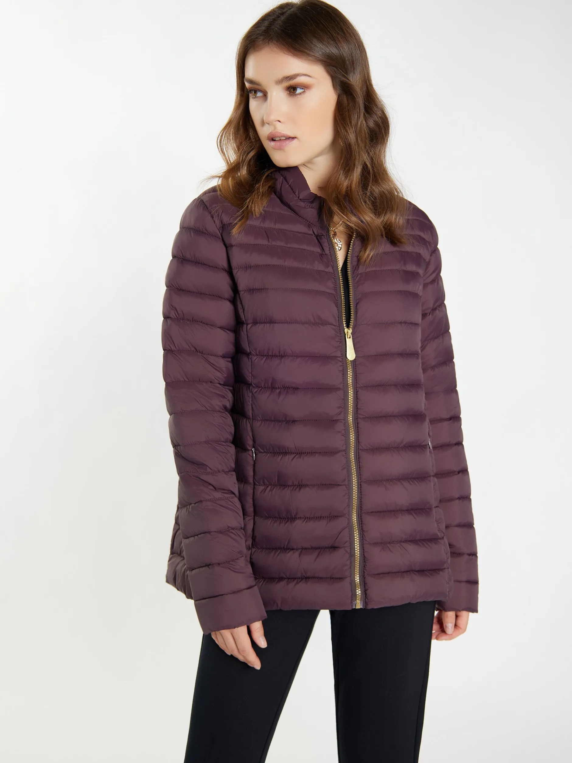 Faina Damen leichte Steppjacke in braun