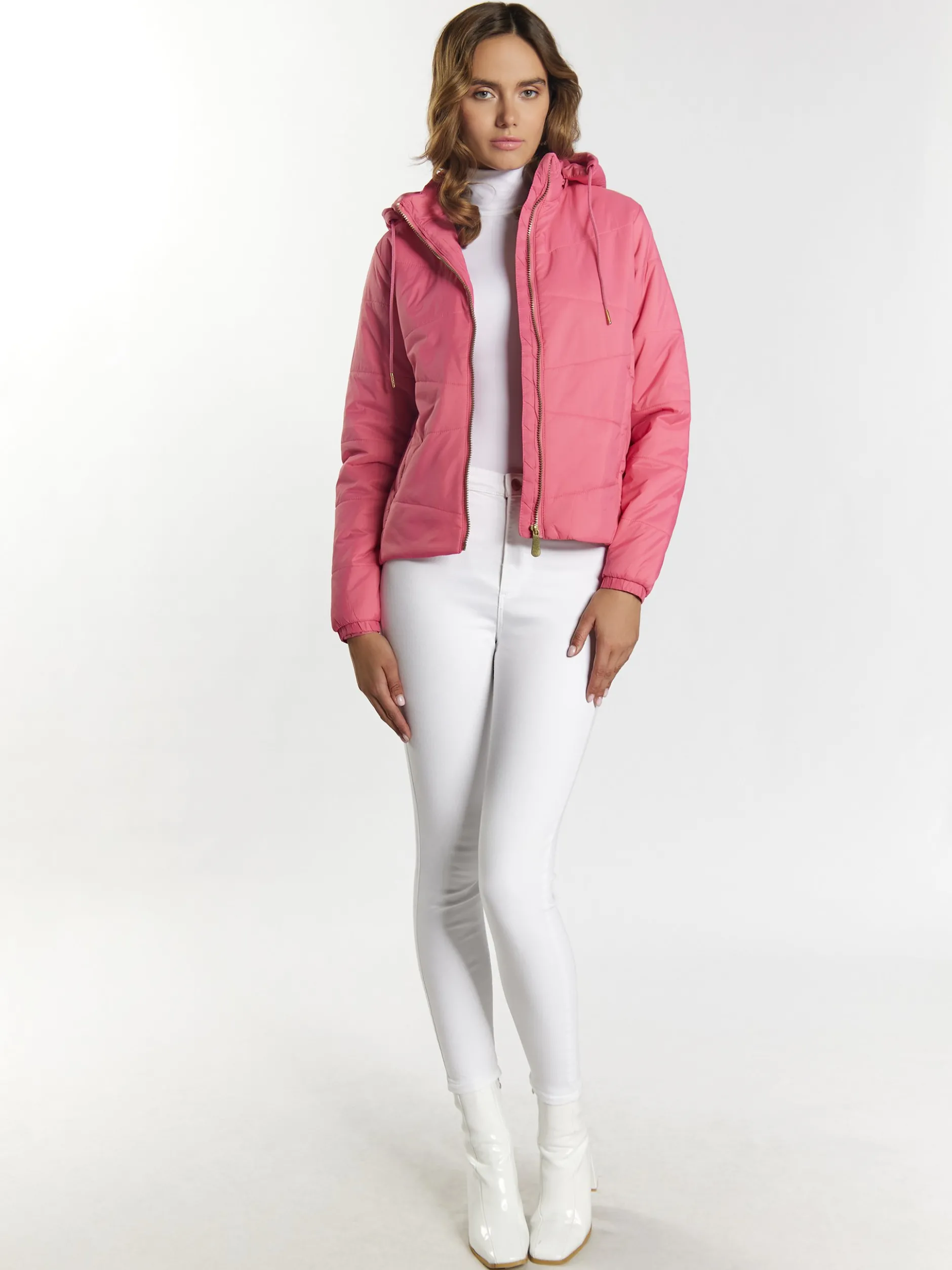 Faina Damen leichte Steppjacke in pink