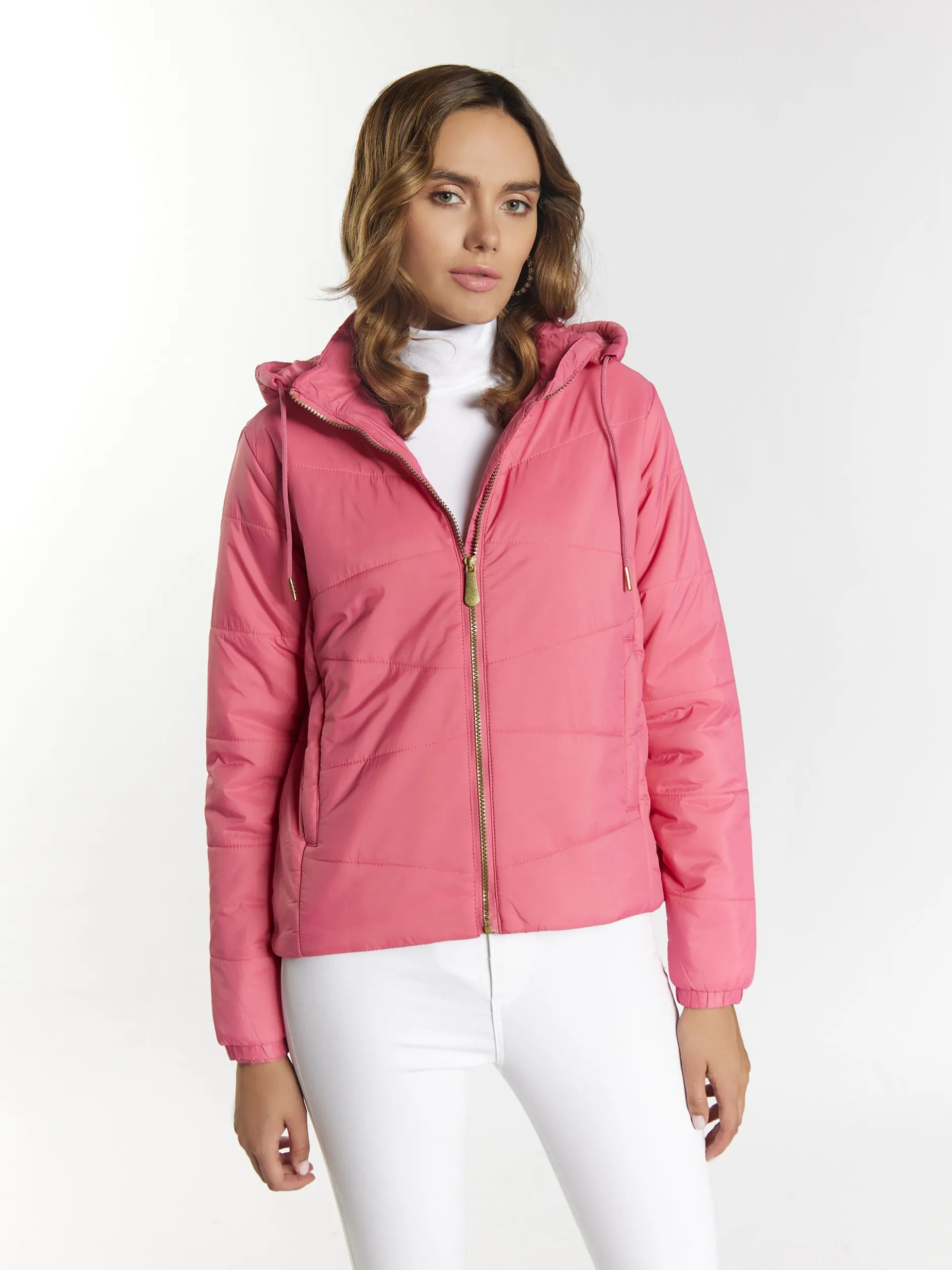 Faina Damen leichte Steppjacke in pink