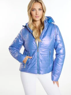 Faina Damen leichte Steppjacke in lila