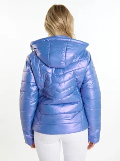 Faina Damen leichte Steppjacke in lila