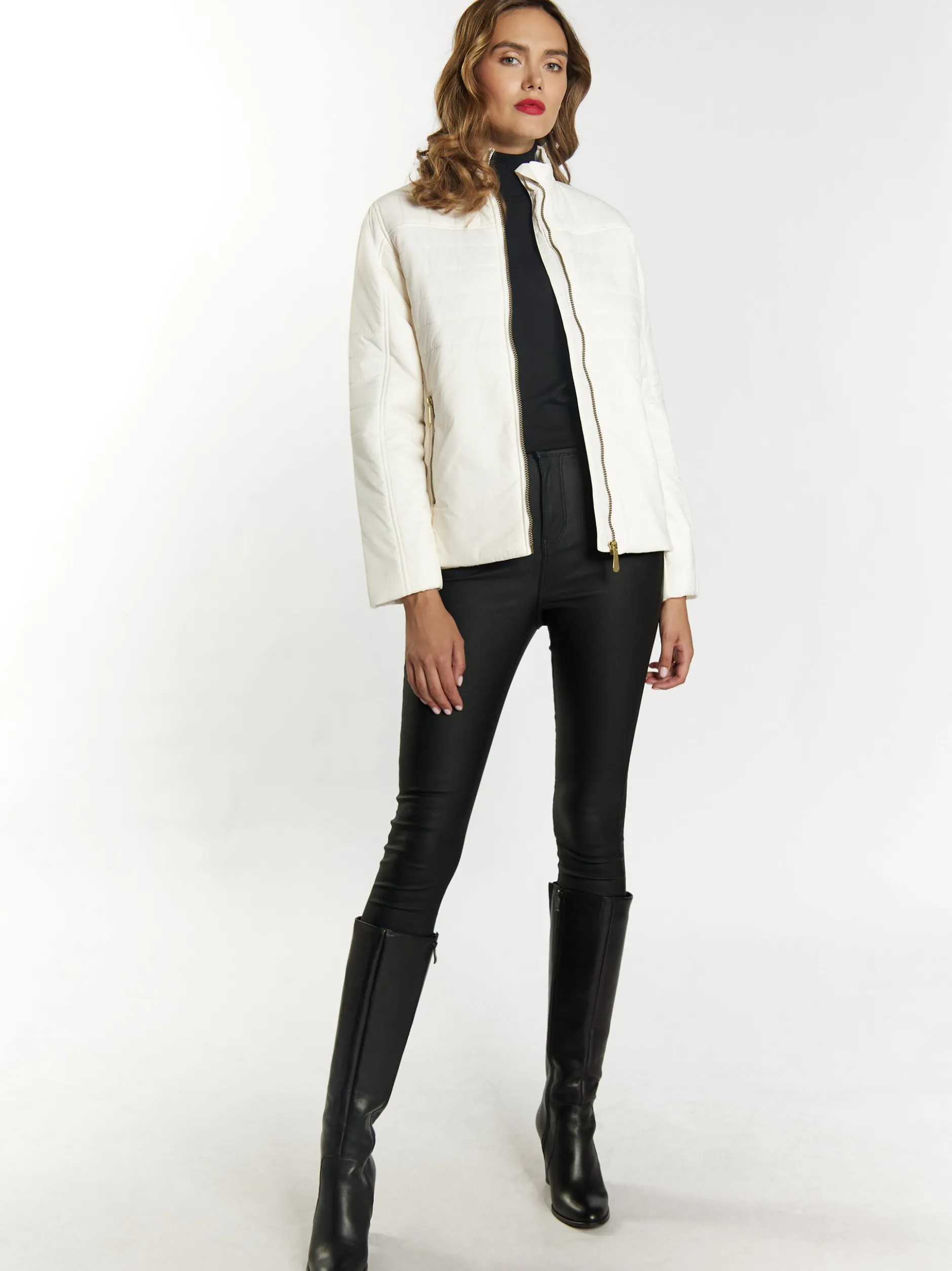 Faina Damen leichte Steppjacke in beige