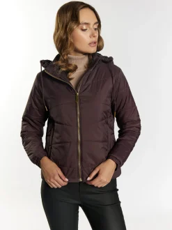 Faina Damen leichte Steppjacke in braun