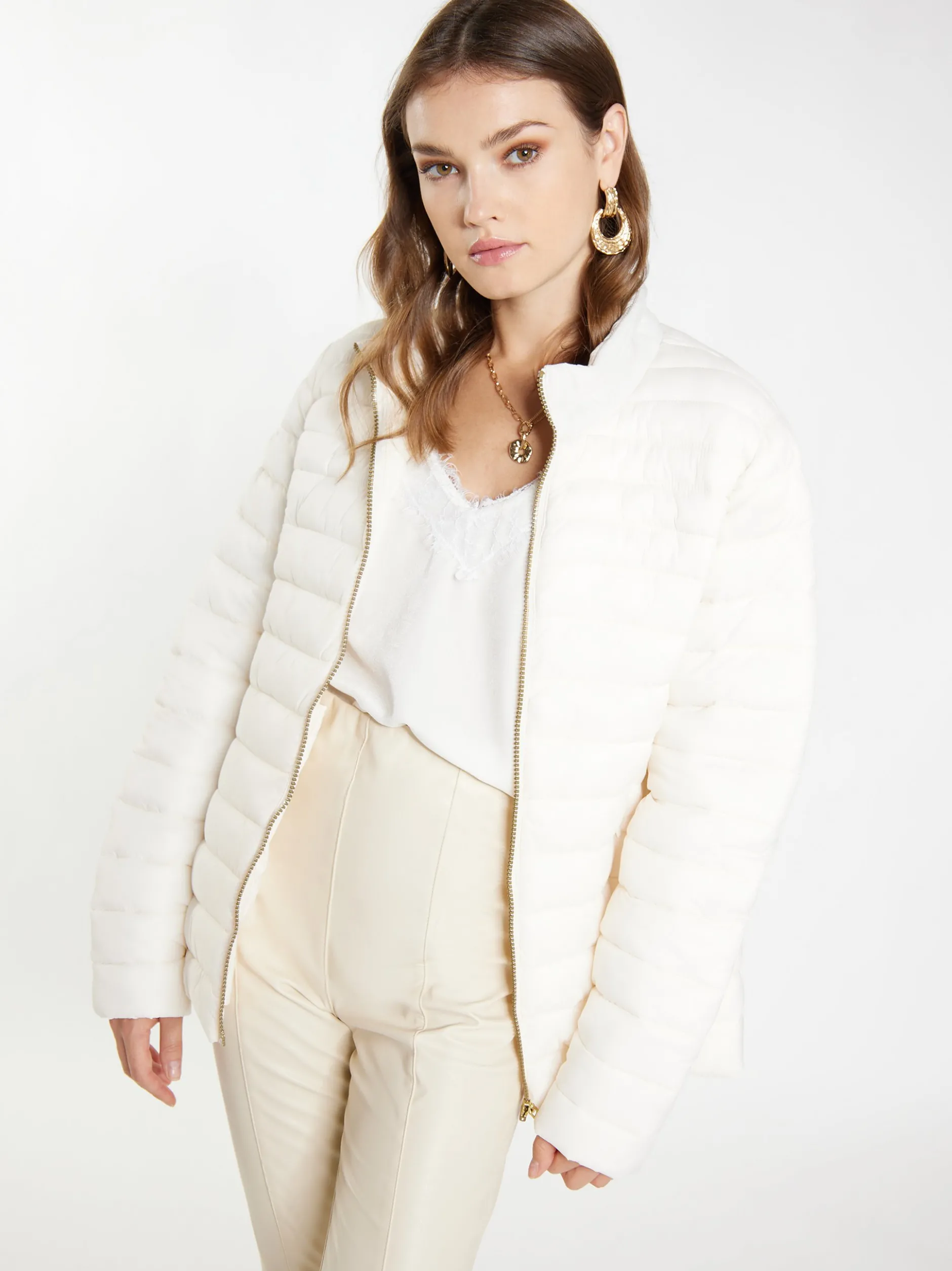 Faina Damen leichte Steppjacke in beige