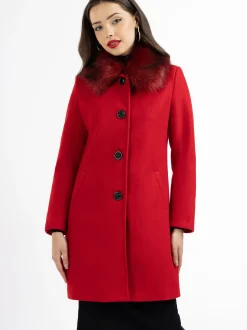 Faina Damen Mantel in rot