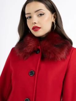 Faina Damen Mantel in rot