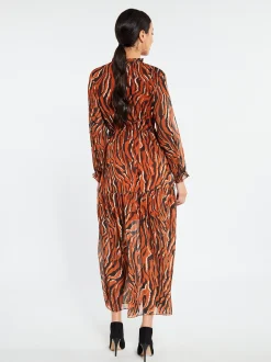 Faina Damen Maxikleid in orange - Länge: lang