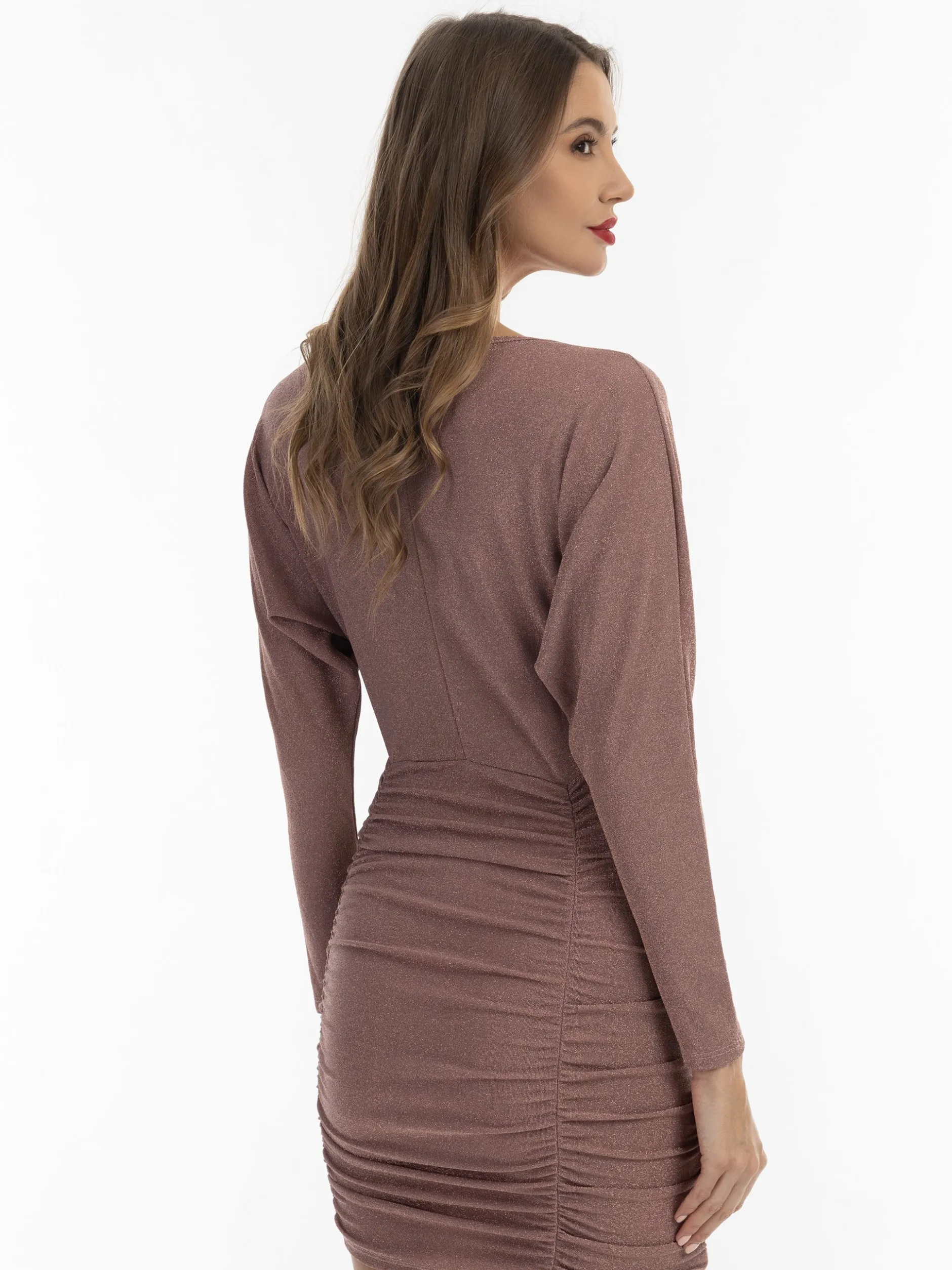 Faina Damen Minikleid in altrosa - Ausschnitt: Rundhals