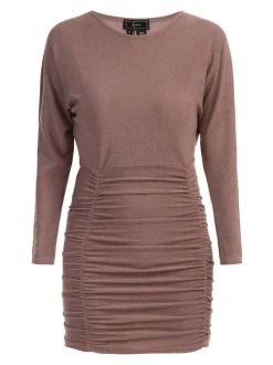 Faina Damen Minikleid in altrosa - Ausschnitt: Rundhals