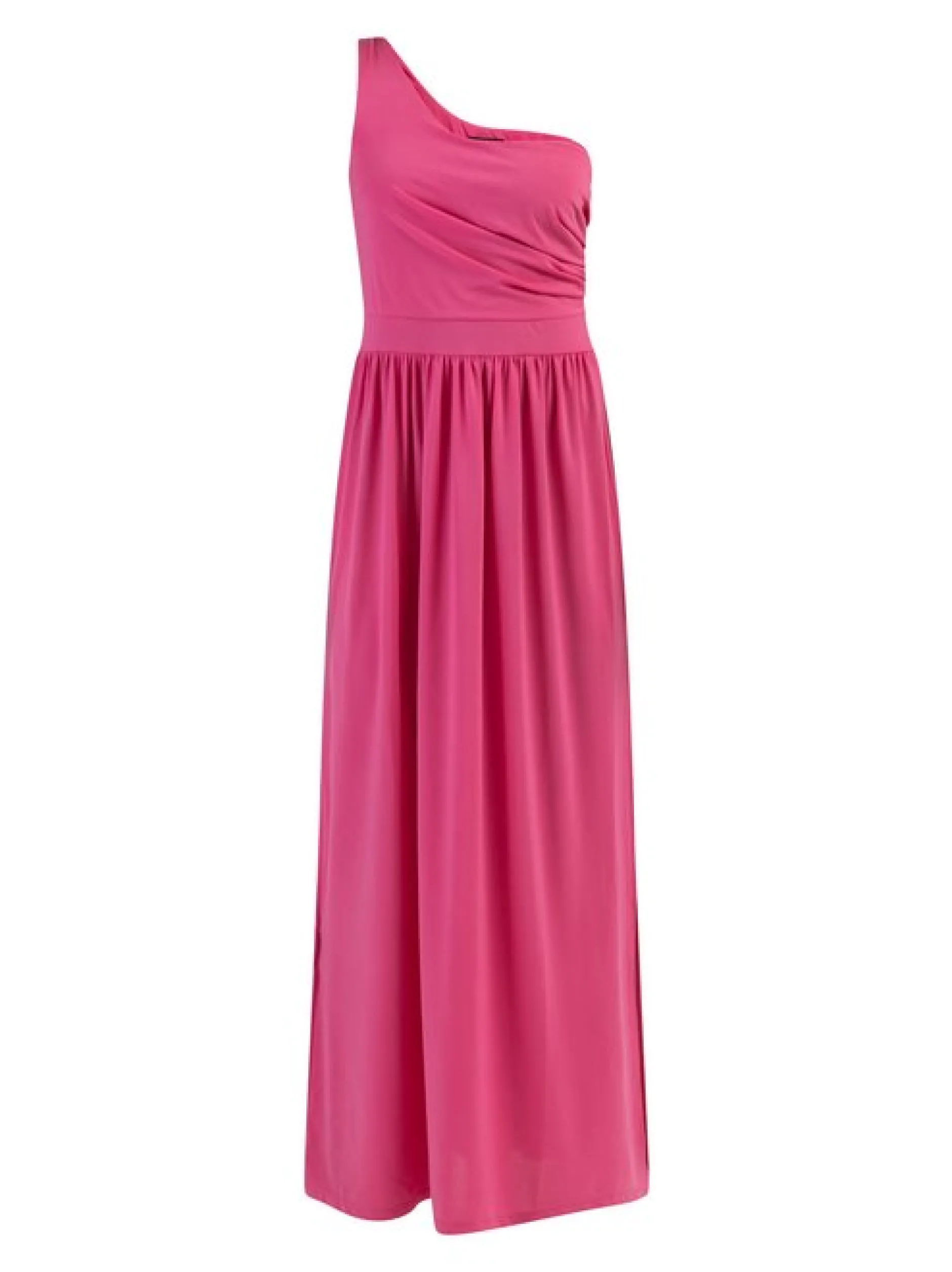 Faina Damen One-Shoulder Maxikleid in pink - Länge: lang