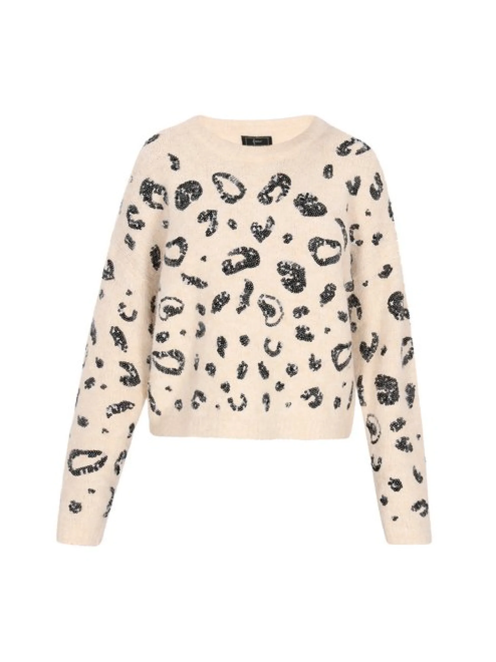 Faina Damen Pullover in beige - Ausschnitt: Rundhals