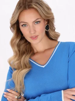 Faina Damen Pullover in blau