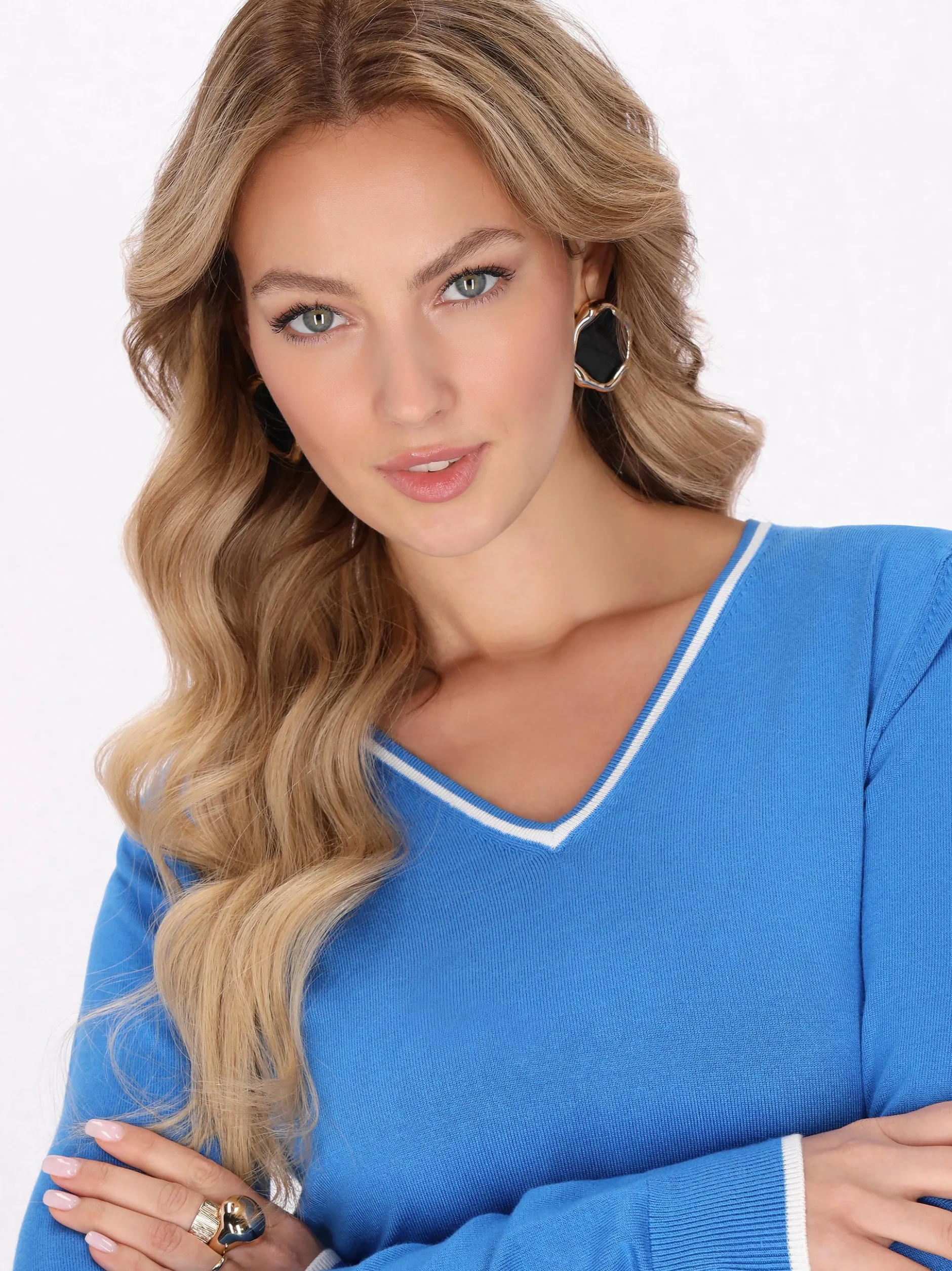 Faina Damen Pullover in blau