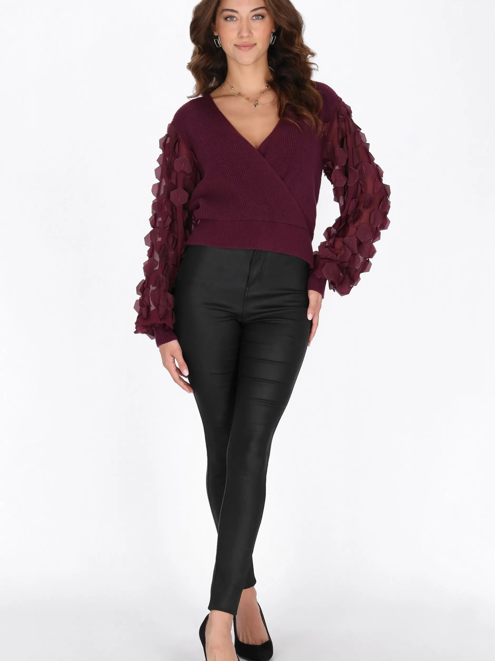 Faina Damen Pullover in bordeaux