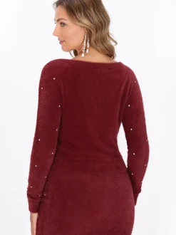 Faina Damen Pullover in bordeaux