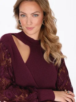 Faina Damen Pullover in bordeaux