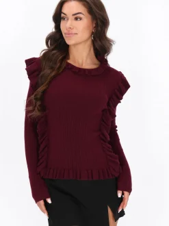 Faina Damen Pullover in bordeaux