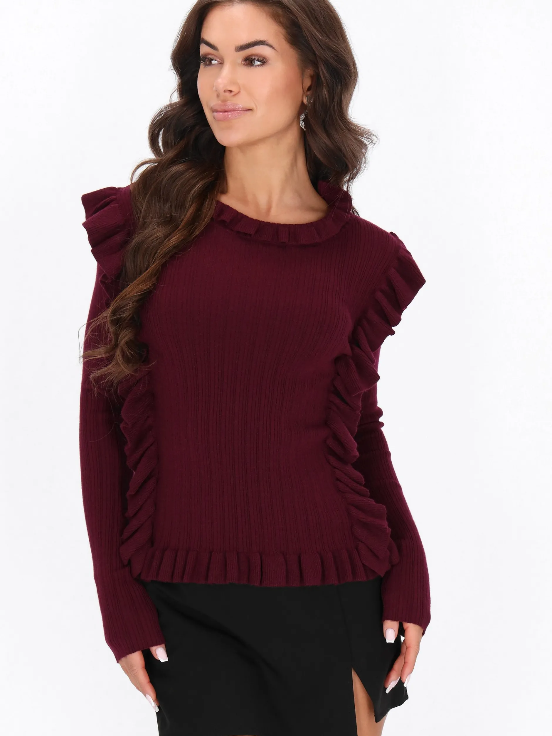 Faina Damen Pullover in bordeaux
