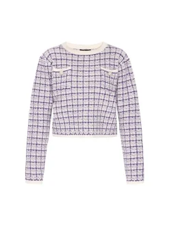 Faina Damen Pullover in ecru - Ausschnitt: Rundhals