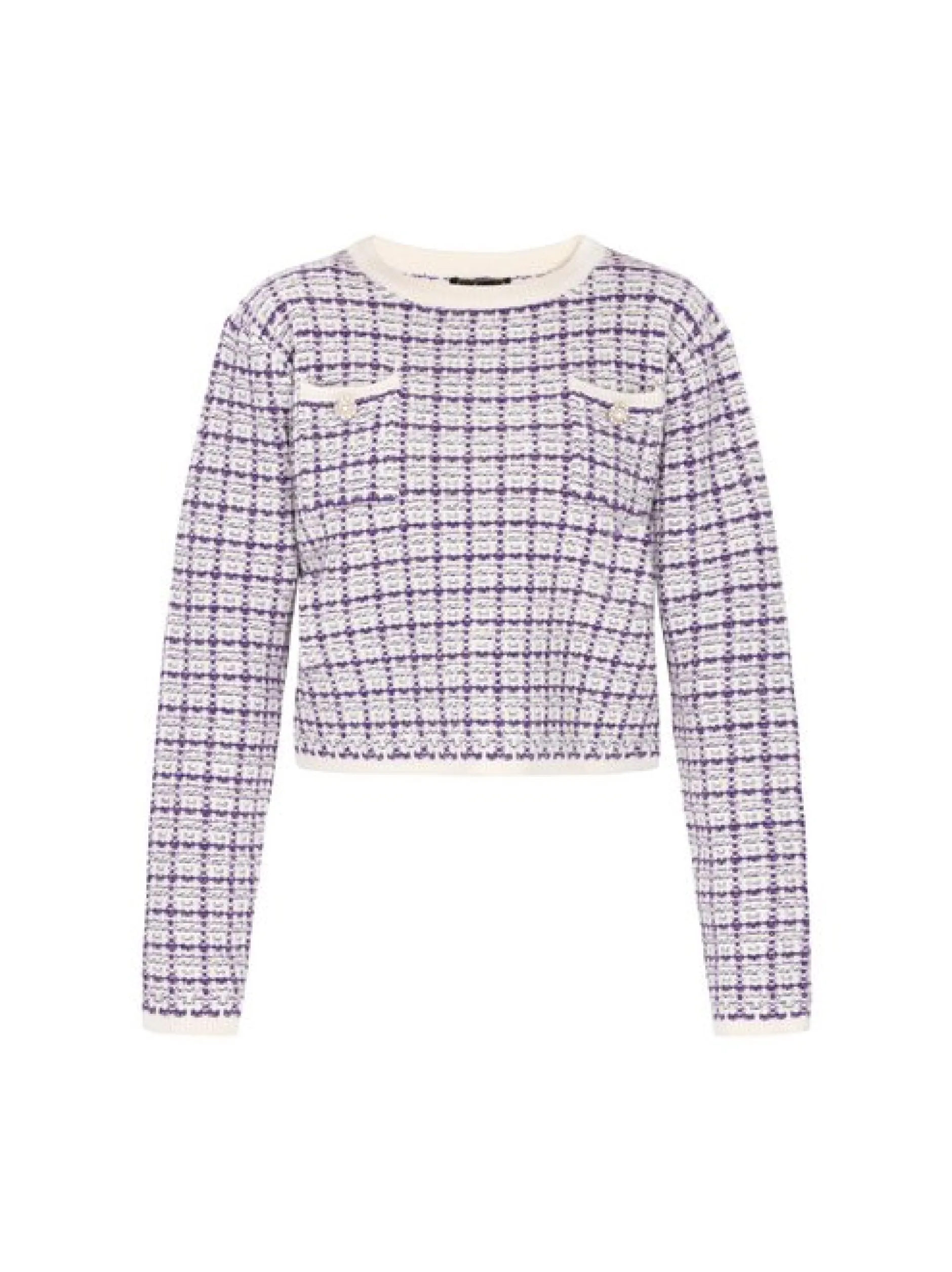 Faina Damen Pullover in ecru - Ausschnitt: Rundhals