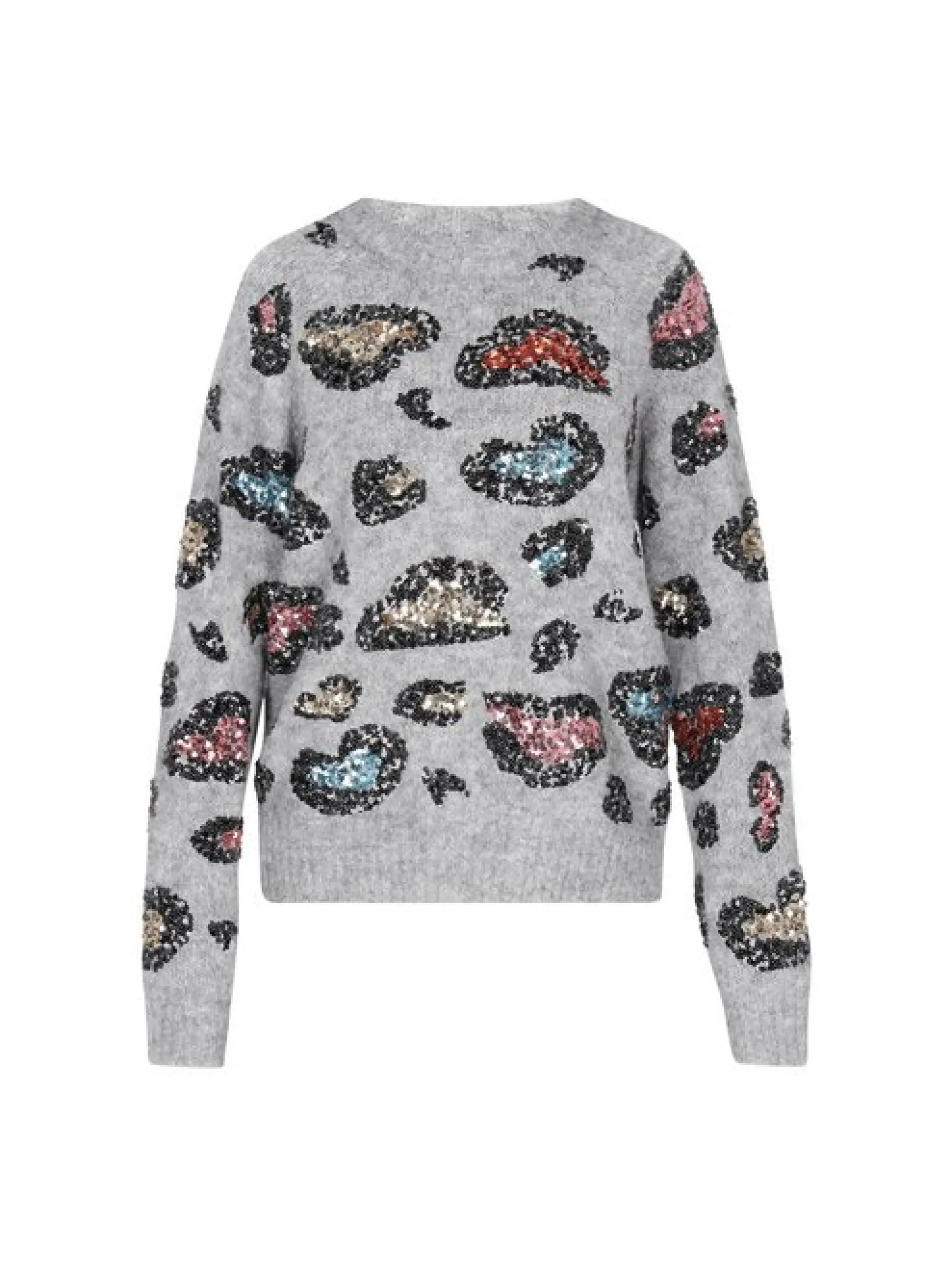 Faina Damen Pullover in grau - Ausschnitt: Rundhals