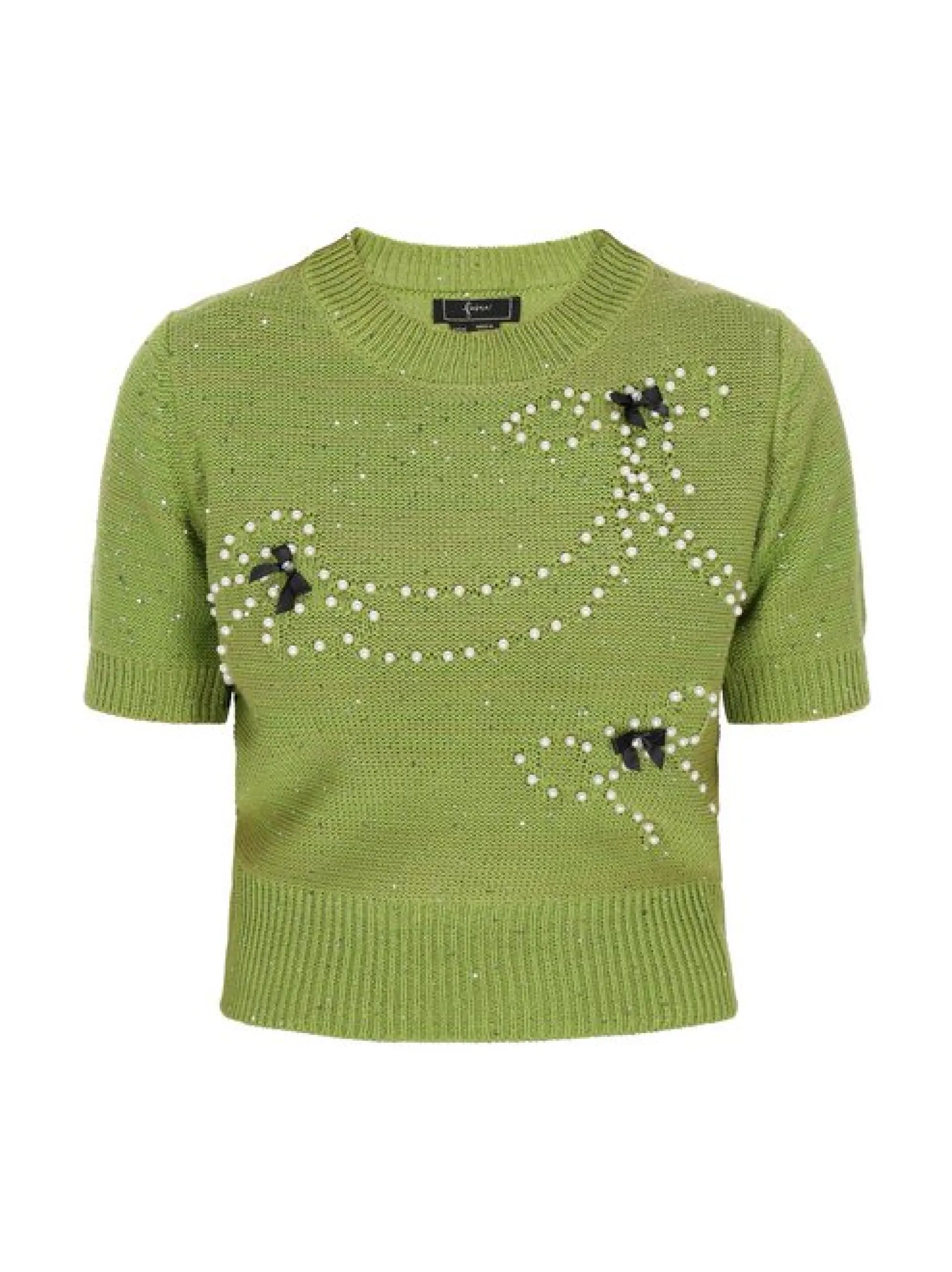Faina Damen Pullover in grün - Ausschnitt: Rundhals