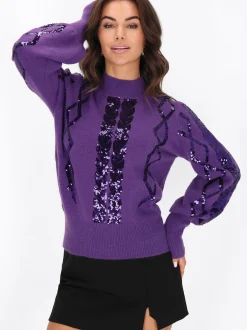 Faina Damen Pullover in lila