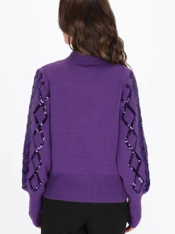 Faina Damen Pullover in lila