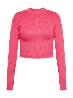 Faina Damen Pullover in pink - Ausschnitt: Rundhals