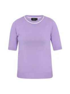 Faina Damen Pullover in purple - Ausschnitt: Rundhals
