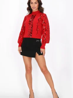 Faina Damen Pullover in rot