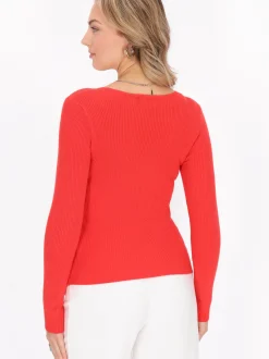 Faina Damen Pullover in rot