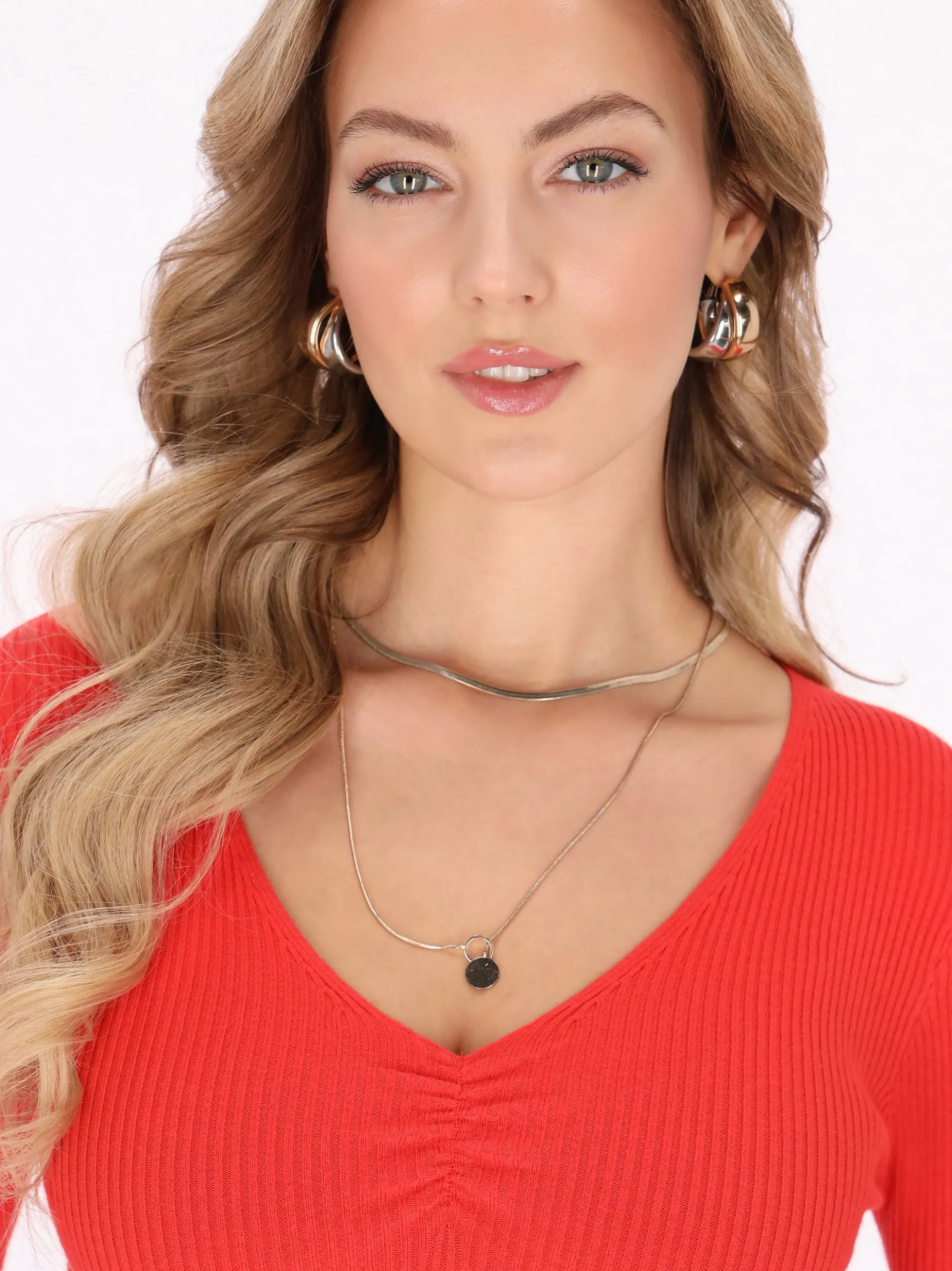 Faina Damen Pullover in rot
