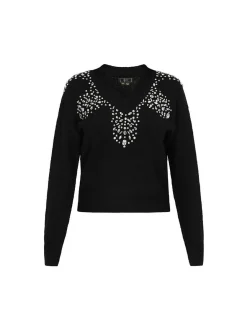 Faina Damen Pullover in schwarz