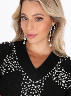 Faina Damen Pullover in schwarz