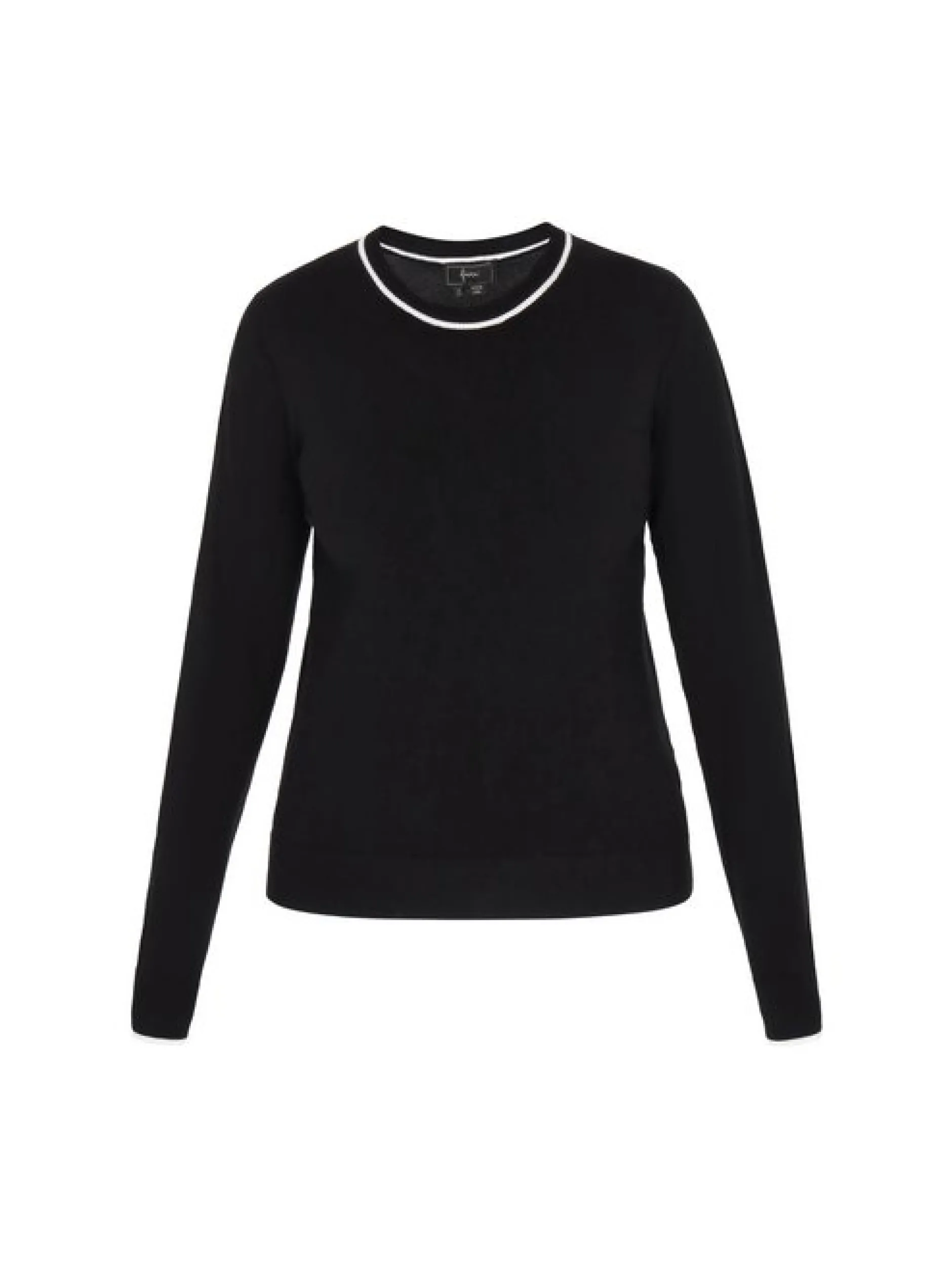 Faina Damen Pullover in schwarz - Ausschnitt: Rundhals