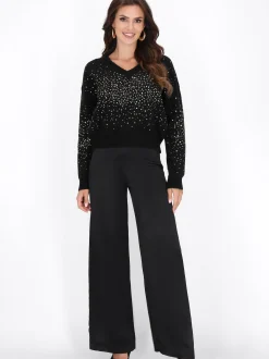 Faina Damen Pullover in schwarz