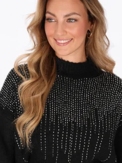 Faina Damen Pullover in schwarz