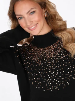 Faina Damen Pullover in schwarz