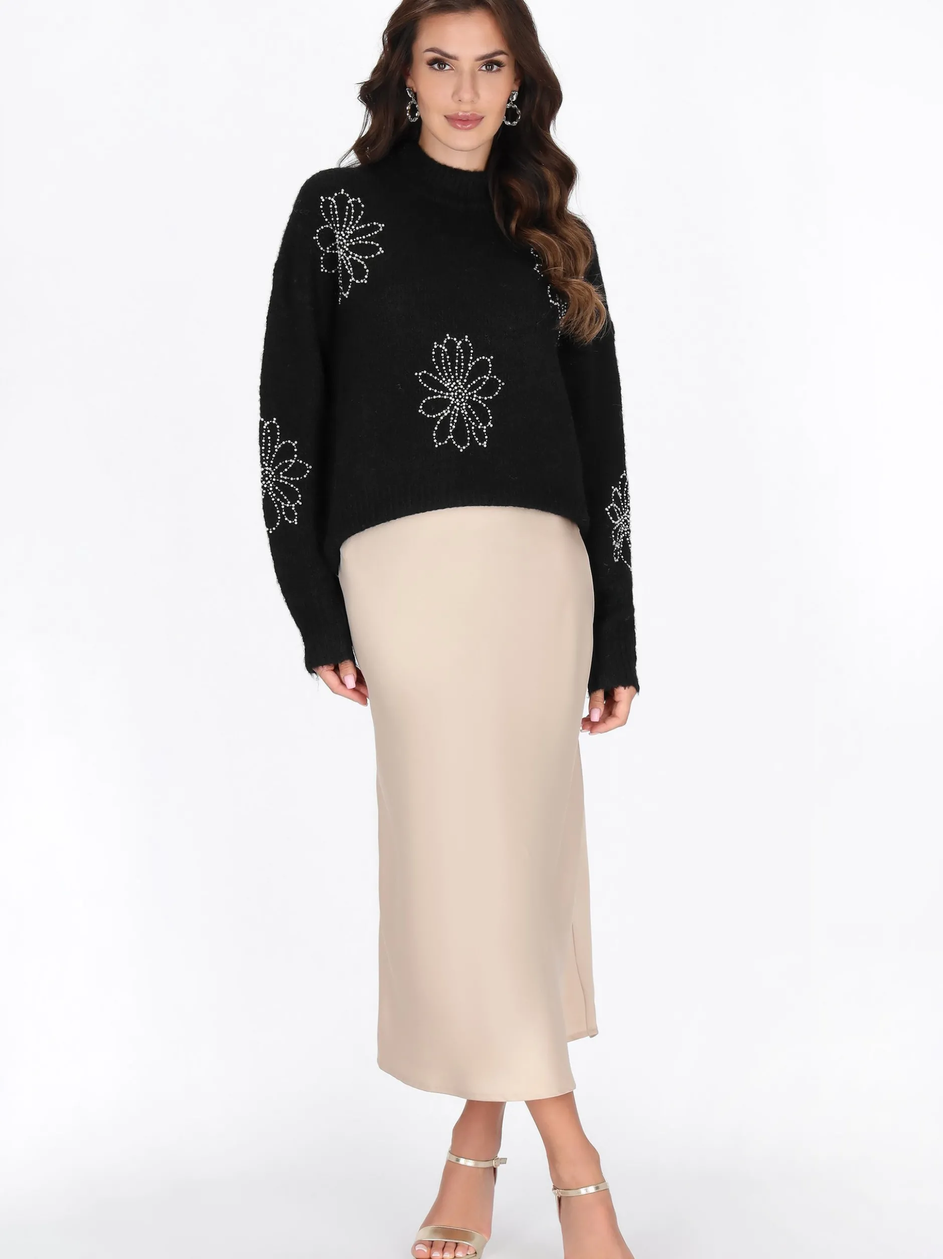 Faina Damen Pullover in schwarz