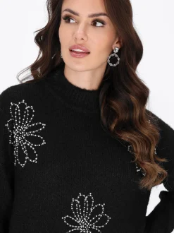 Faina Damen Pullover in schwarz