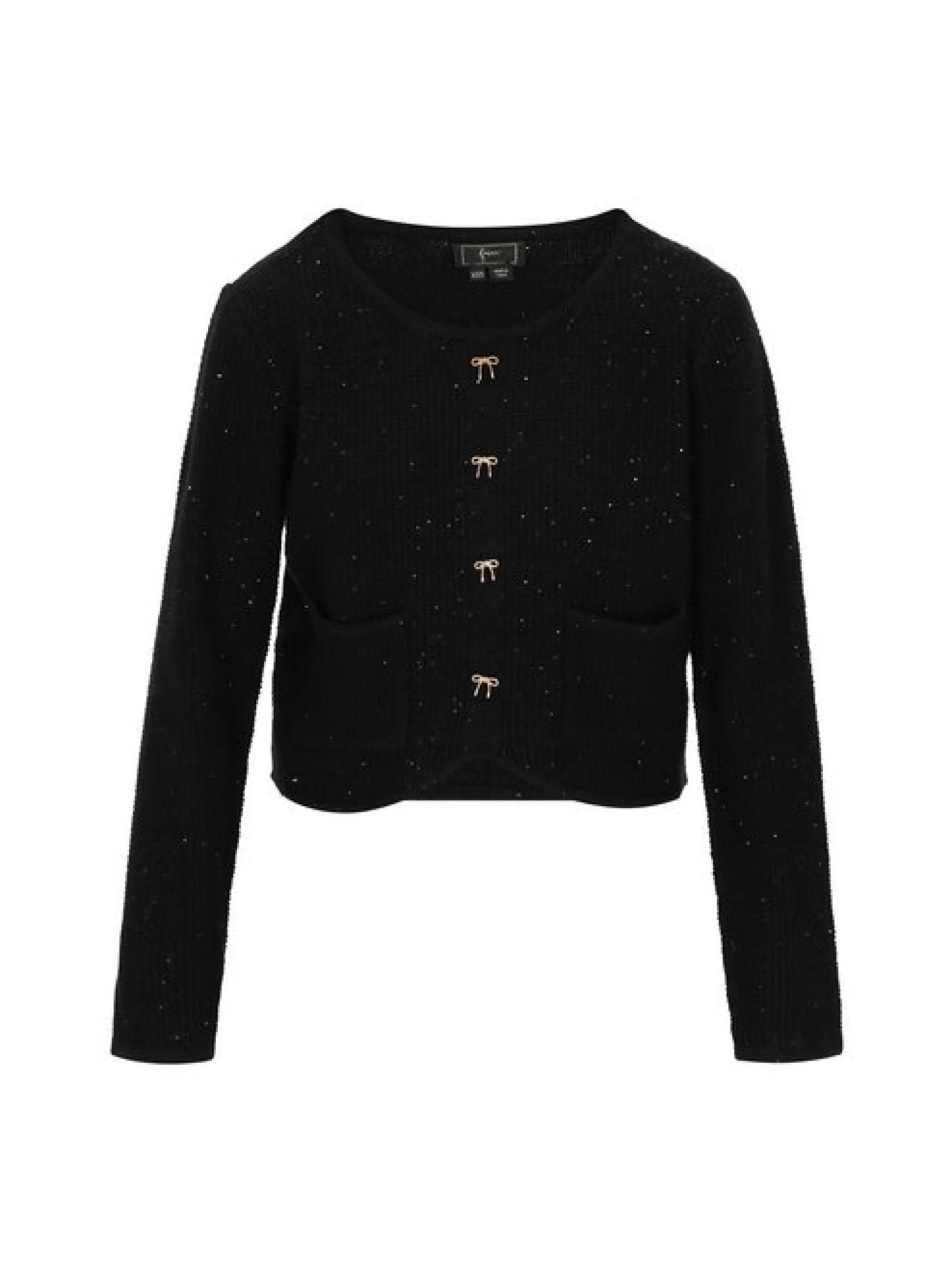 Faina Damen Pullover in schwarz - Ausschnitt: Rundhals