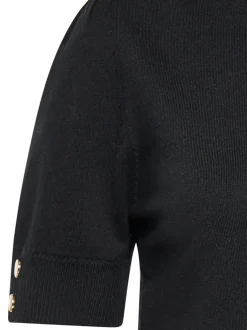 Faina Damen Pullover in schwarz - Ausschnitt: Rundhals