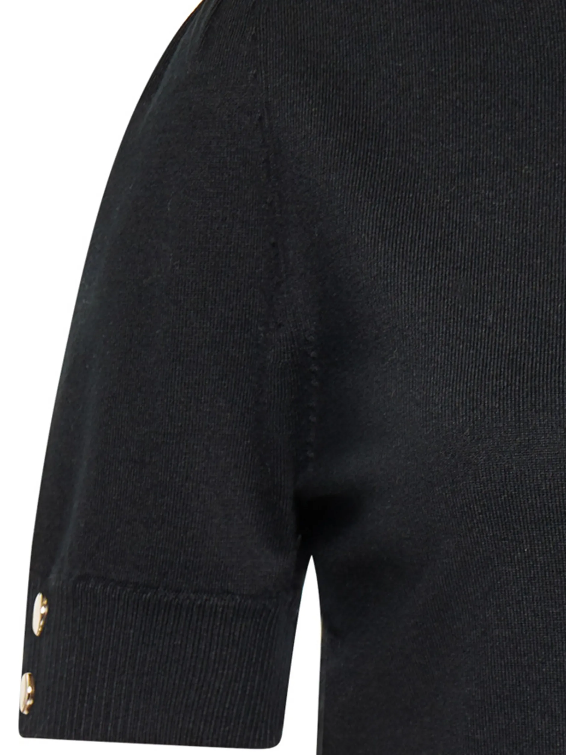 Faina Damen Pullover in schwarz - Ausschnitt: Rundhals